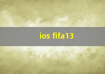 ios fifa13